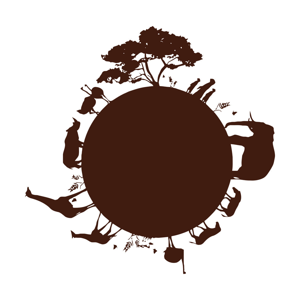 Engraving Stickers Africa Animal Giraffe Elephant Rhino Tiger Tattoo Culture