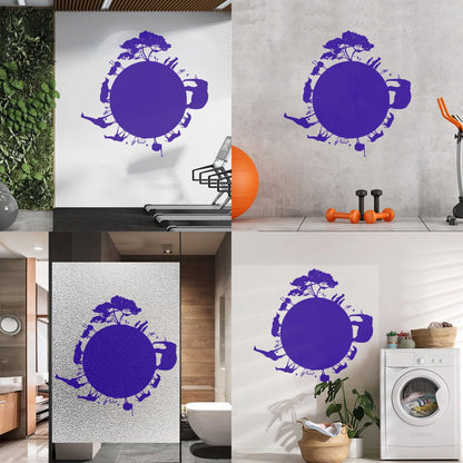 Engraving Stickers Africa Animal Giraffe Elephant Rhino Tiger Tattoo Culture