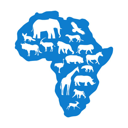 Lettering Decals Africa Animals Elephant Giraffe Nursery Baby Removable Without Leaving Glue