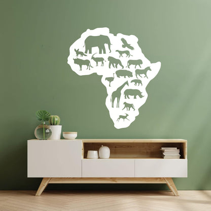 Lettering Decals Africa Animals Elephant Giraffe Nursery Baby Removable Without Leaving Glue