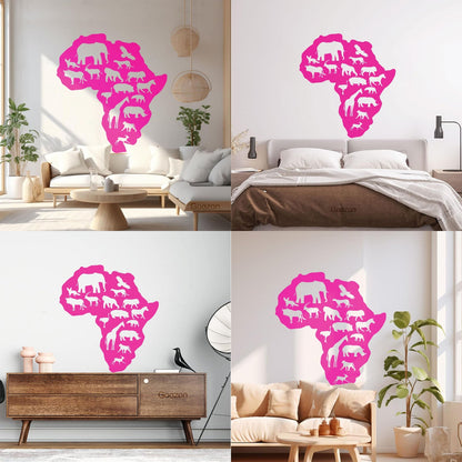 Lettering Decals Africa Animals Elephant Giraffe Nursery Baby Removable Without Leaving Glue