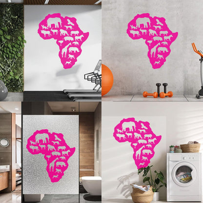 Lettering Decals Africa Animals Elephant Giraffe Nursery Baby Removable Without Leaving Glue