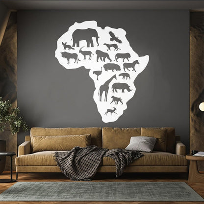 Lettering Decals Africa Animals Elephant Giraffe Nursery Baby Removable Without Leaving Glue