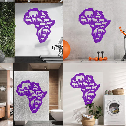 Lettering Decals Africa Animals Elephant Giraffe Nursery Baby Removable Without Leaving Glue