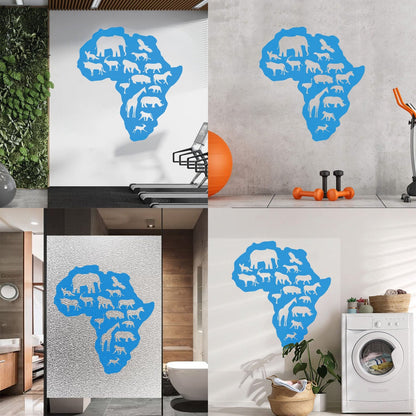 Lettering Decals Africa Animals Elephant Giraffe Nursery Baby Removable Without Leaving Glue
