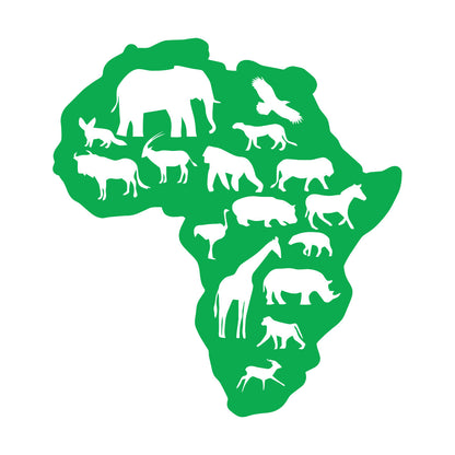 Lettering Decals Africa Animals Elephant Giraffe Nursery Baby Removable Without Leaving Glue