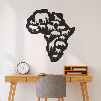 Lettering Decals Africa Animals Elephant Giraffe Nursery Baby Removable Without Leaving Glue