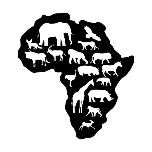 Lettering Decals Africa Animals Elephant Giraffe Nursery Baby Removable Without Leaving Glue