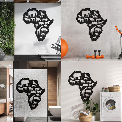 Lettering Decals Africa Animals Elephant Giraffe Nursery Baby Removable Without Leaving Glue
