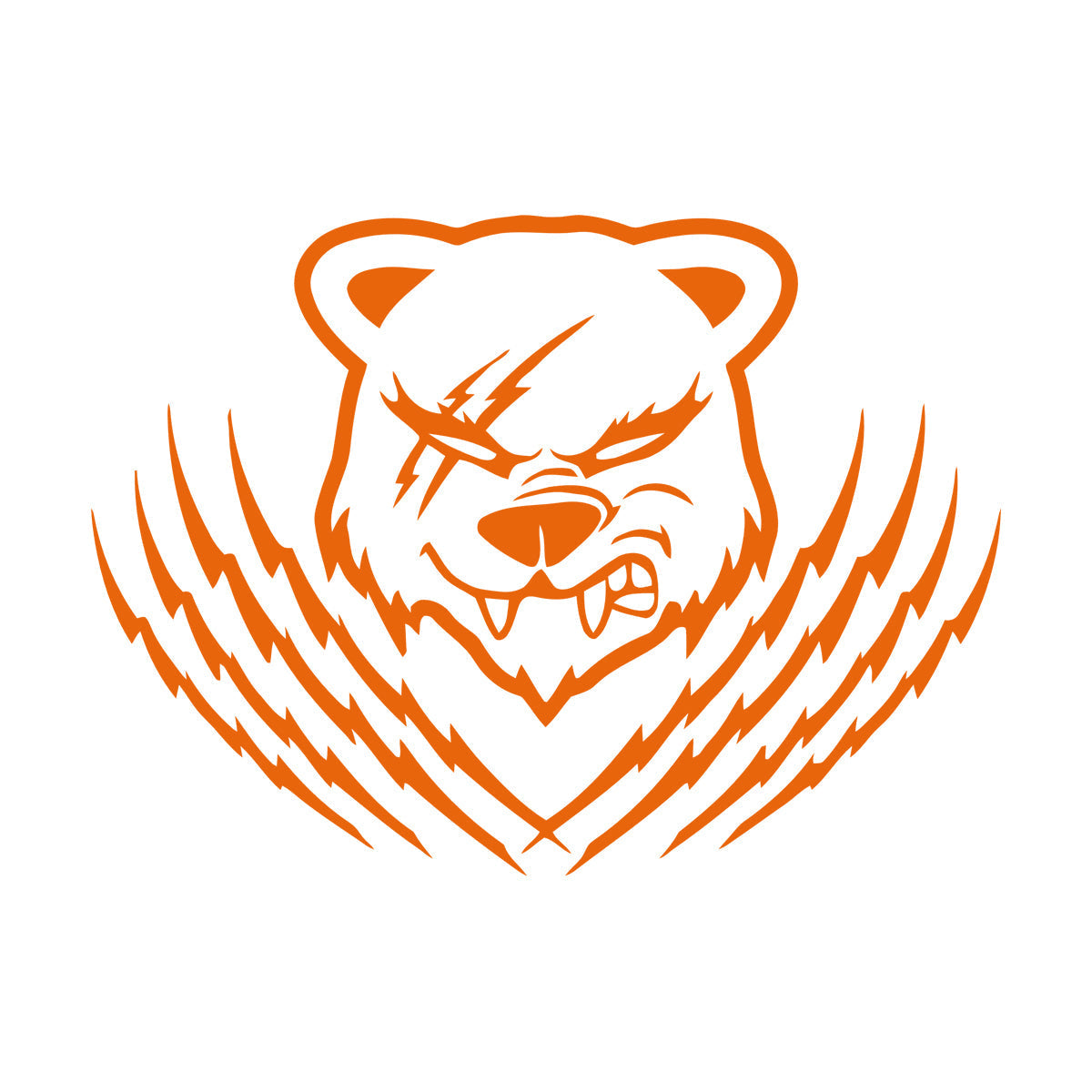 Bear Animal Grizzly Tribal Mural And Wall Vinyl Decal Waterproof