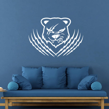 Bear Animal Grizzly Tribal Mural And Wall Vinyl Decal Waterproof