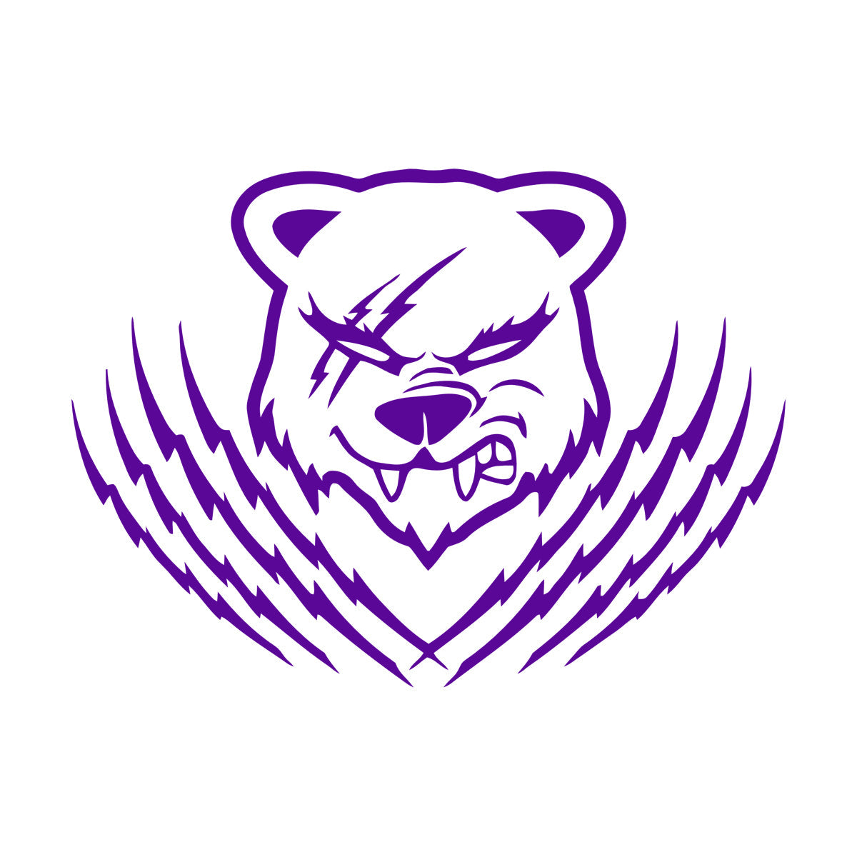 Bear Animal Grizzly Tribal Mural And Wall Vinyl Decal Waterproof