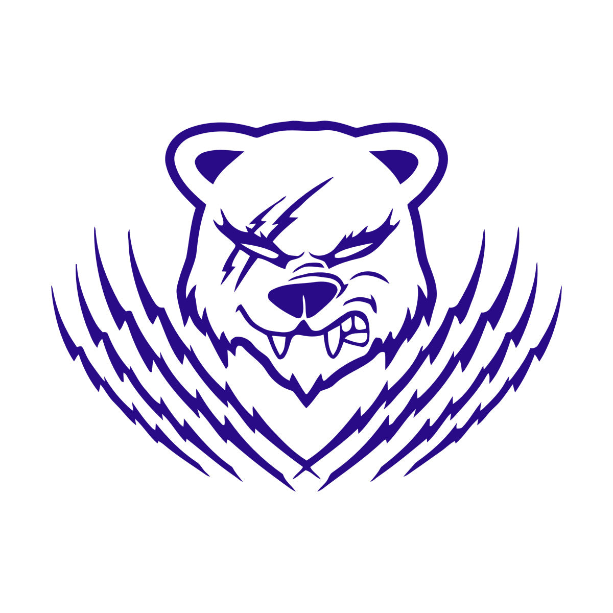 Bear Animal Grizzly Tribal Mural And Wall Vinyl Decal Waterproof