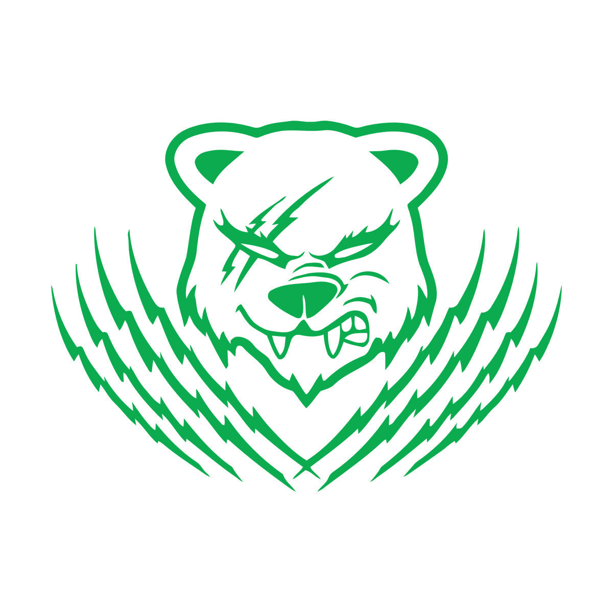 Bear Animal Grizzly Tribal Mural And Wall Vinyl Decal Waterproof