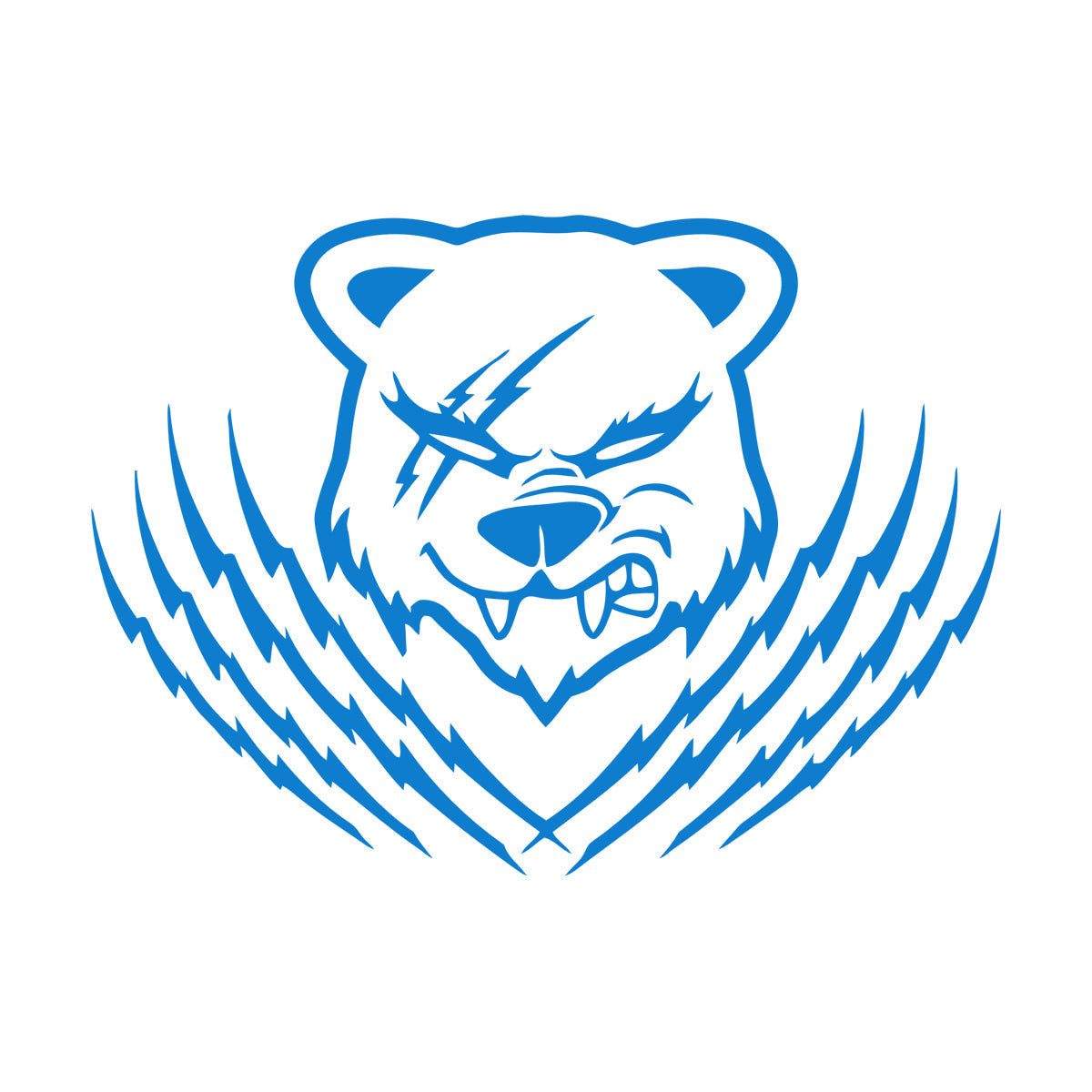 Bear Animal Grizzly Tribal Mural And Wall Vinyl Decal Waterproof