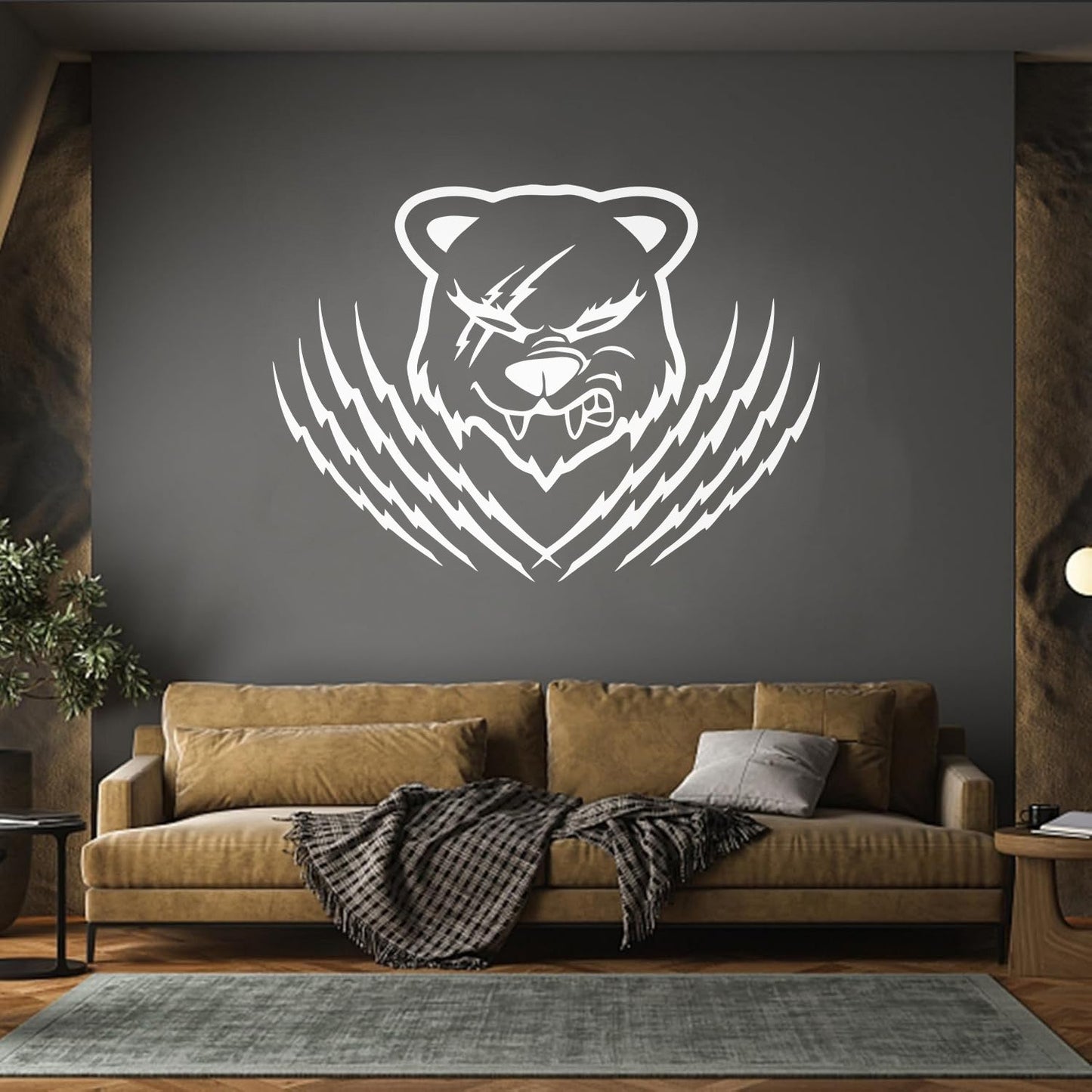 Bear Animal Grizzly Tribal Mural And Wall Vinyl Decal Waterproof