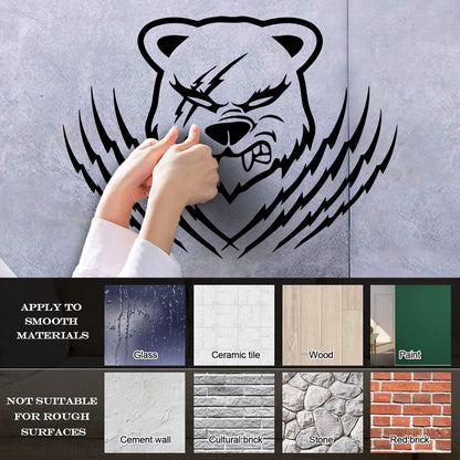 Bear Animal Grizzly Tribal Mural And Wall Vinyl Decal Waterproof