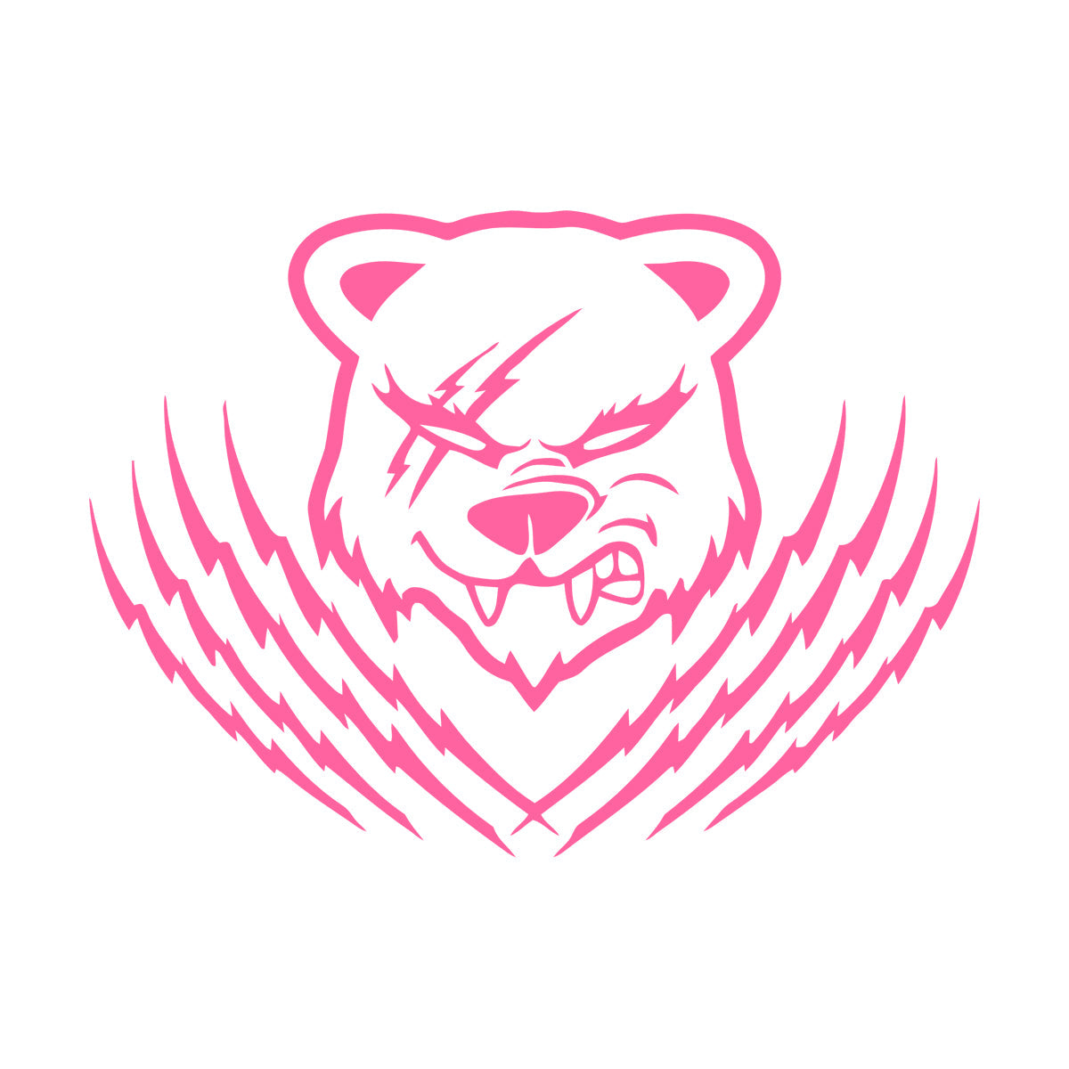 Bear Animal Grizzly Tribal Mural And Wall Vinyl Decal Waterproof