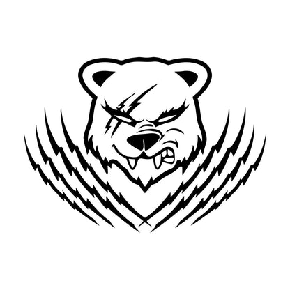 Bear Animal Grizzly Tribal Mural And Wall Vinyl Decal Waterproof