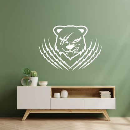 Bear Animal Grizzly Tribal Mural And Wall Vinyl Decal Waterproof