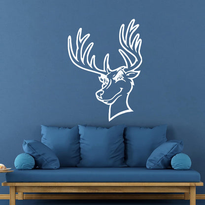 Wall Stickers Paster Paper Animal Head Deer Hunting Trophy Woodland It Won'T Fall Off
