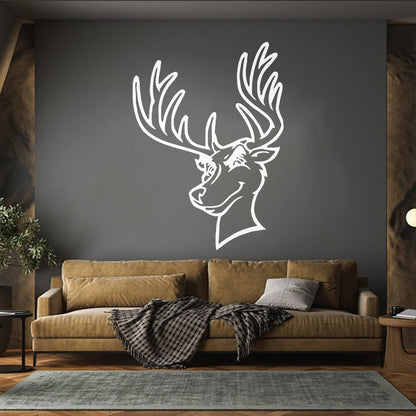 Wall Stickers Paster Paper Animal Head Deer Hunting Trophy Woodland It Won'T Fall Off