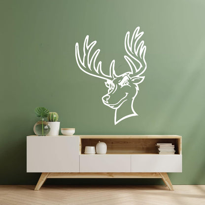Wall Stickers Paster Paper Animal Head Deer Hunting Trophy Woodland It Won'T Fall Off