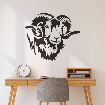 Fine Carving Stickers Animal Horn Sheep Farm Can Modify And Add Information