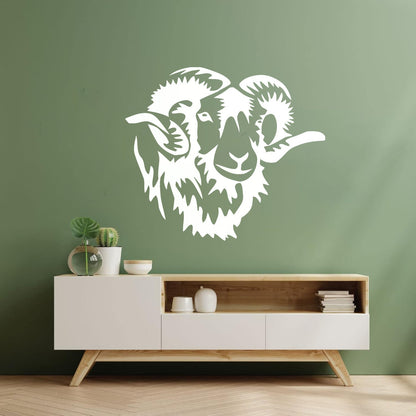 Fine Carving Stickers Animal Horn Sheep Farm Can Modify And Add Information