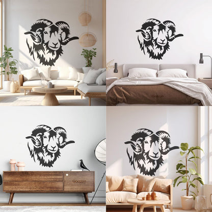 Fine Carving Stickers Animal Horn Sheep Farm Can Modify And Add Information