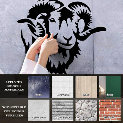 Fine Carving Stickers Animal Horn Sheep Farm Can Modify And Add Information