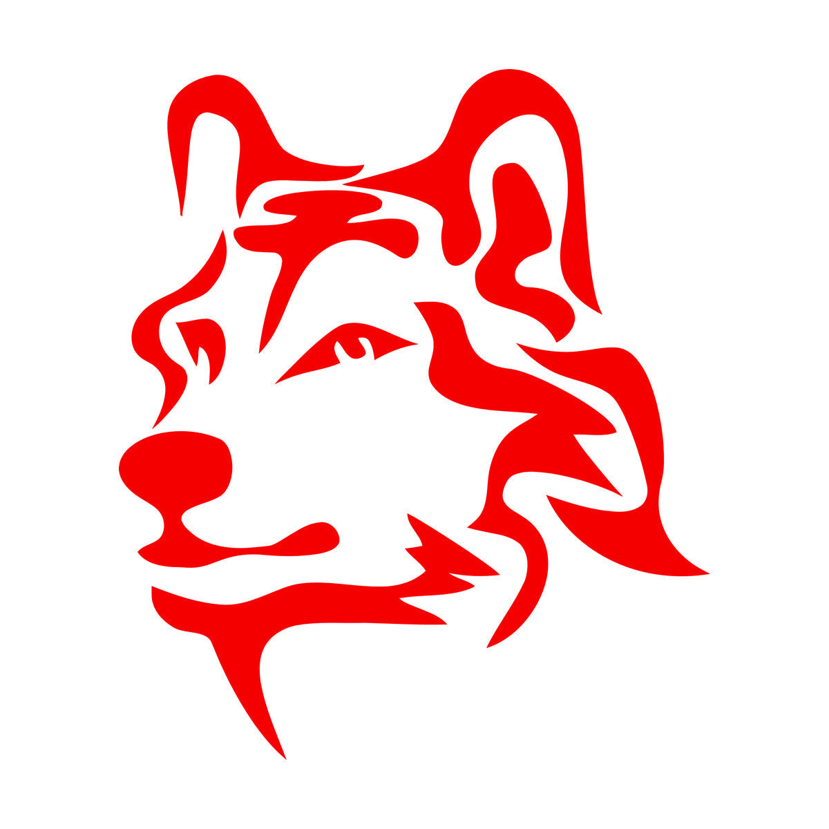 Vinyl Wall Stickers Animal Wolf Predator Tribal Self Adhesive