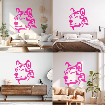 Vinyl Wall Stickers Animal Wolf Predator Tribal Self Adhesive