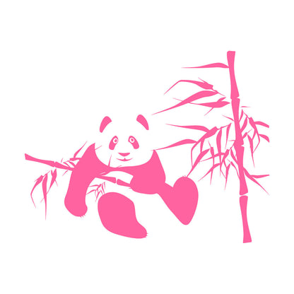 Wall Decals Panda Bamboo Kids Nursery Funny Animal Do Not Damage The Wall Surface