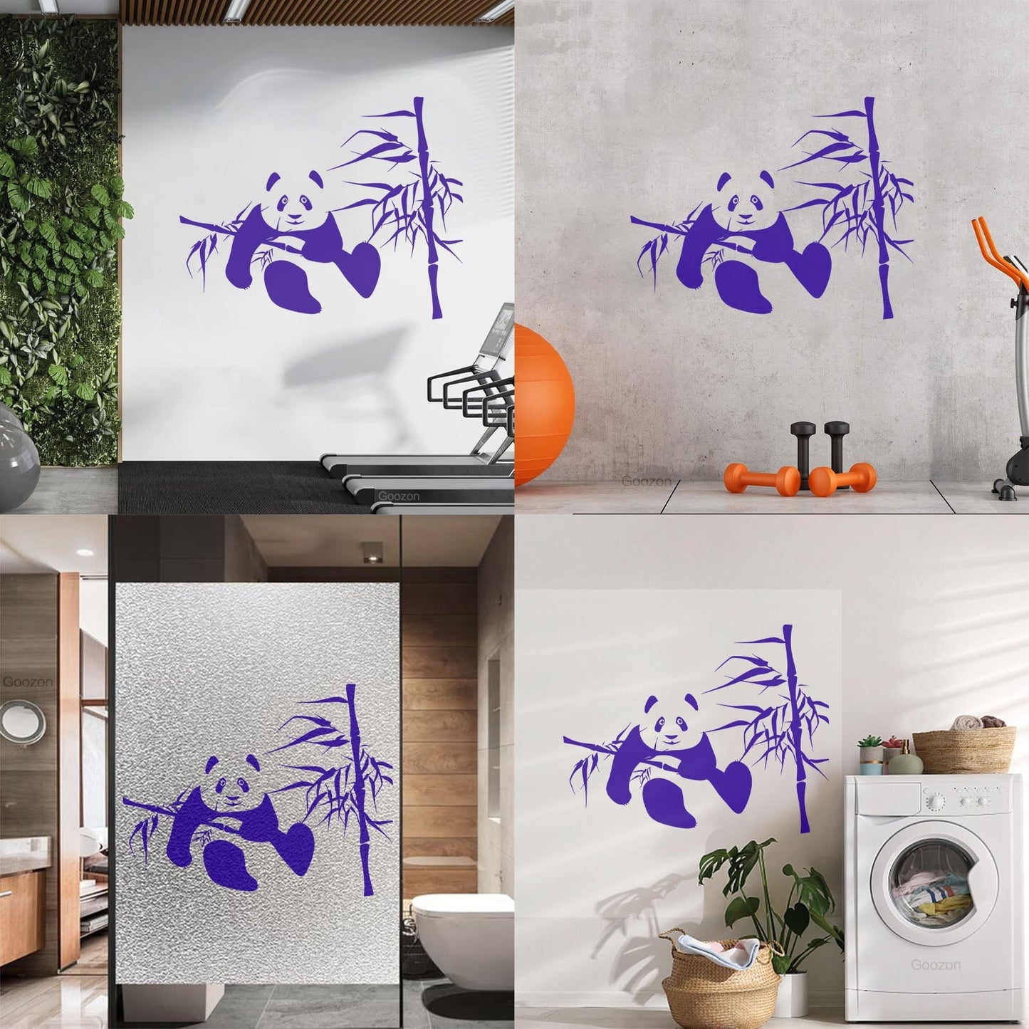 Wall Decals Panda Bamboo Kids Nursery Funny Animal Do Not Damage The Wall Surface