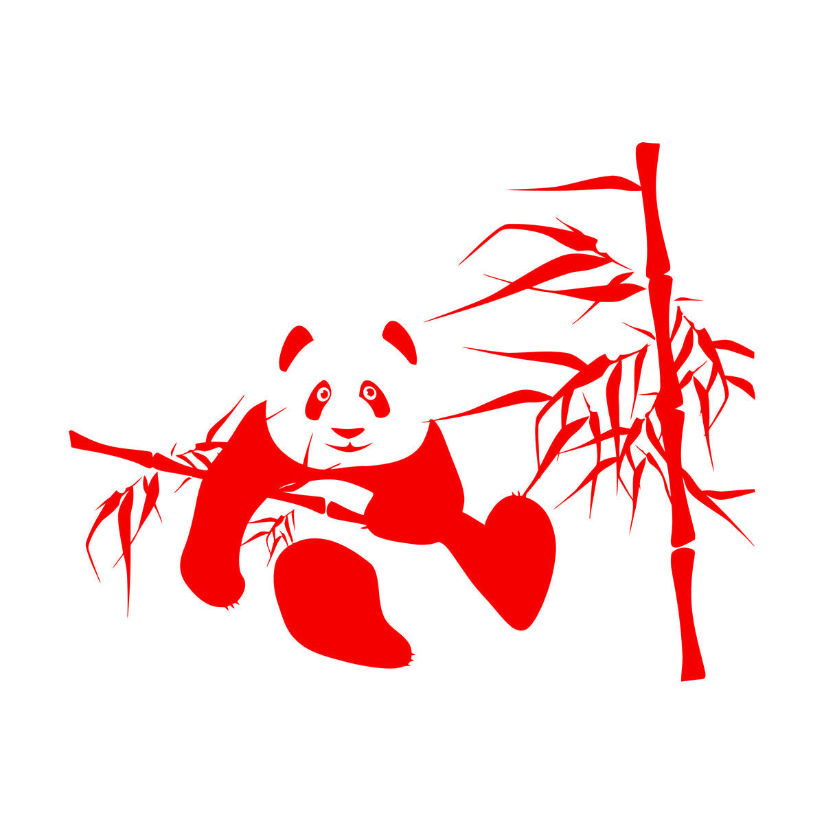 Wall Decals Panda Bamboo Kids Nursery Funny Animal Do Not Damage The Wall Surface