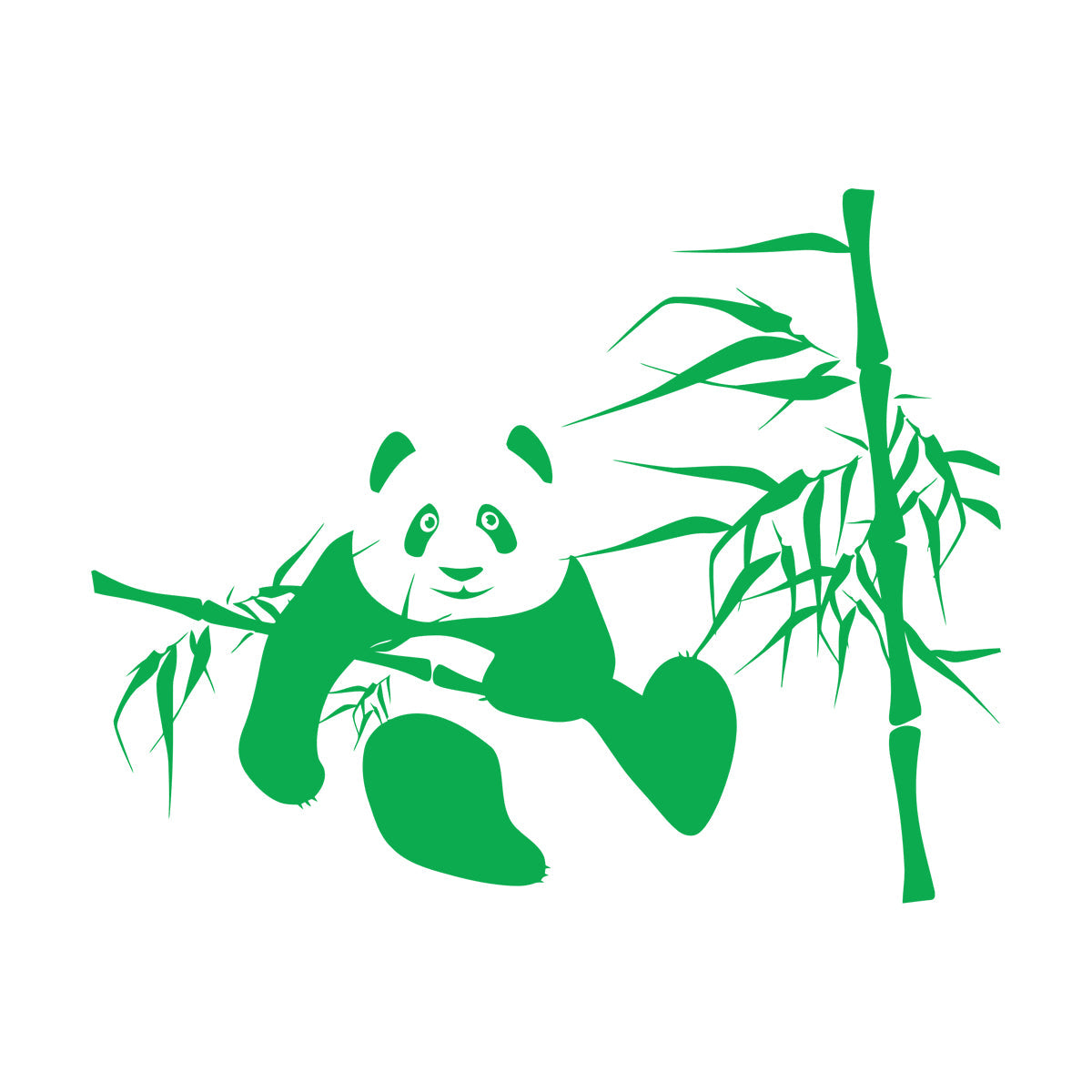 Wall Decals Panda Bamboo Kids Nursery Funny Animal Do Not Damage The Wall Surface