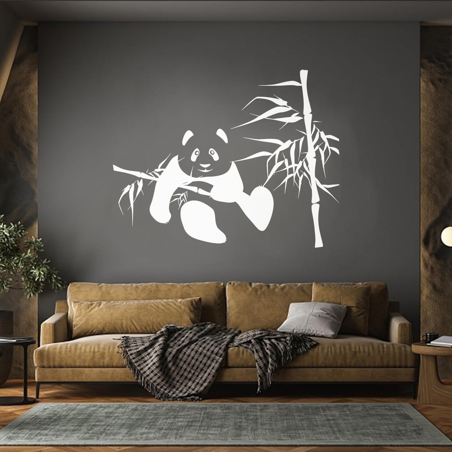Wall Decals Panda Bamboo Kids Nursery Funny Animal Do Not Damage The Wall Surface