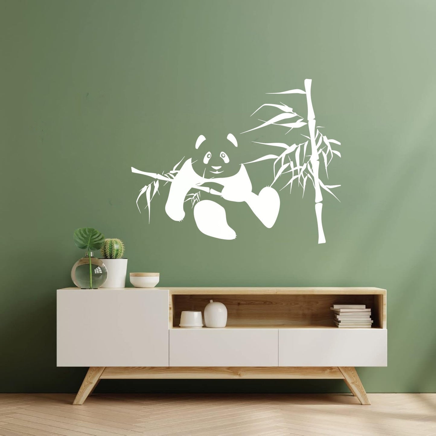 Wall Decals Panda Bamboo Kids Nursery Funny Animal Do Not Damage The Wall Surface