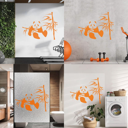 Wall Decals Panda Bamboo Kids Nursery Funny Animal Do Not Damage The Wall Surface