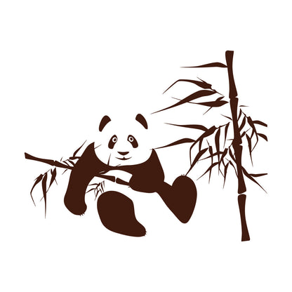 Wall Decals Panda Bamboo Kids Nursery Funny Animal Do Not Damage The Wall Surface