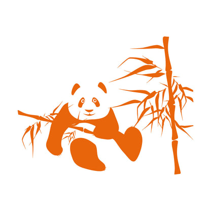 Wall Decals Panda Bamboo Kids Nursery Funny Animal Do Not Damage The Wall Surface