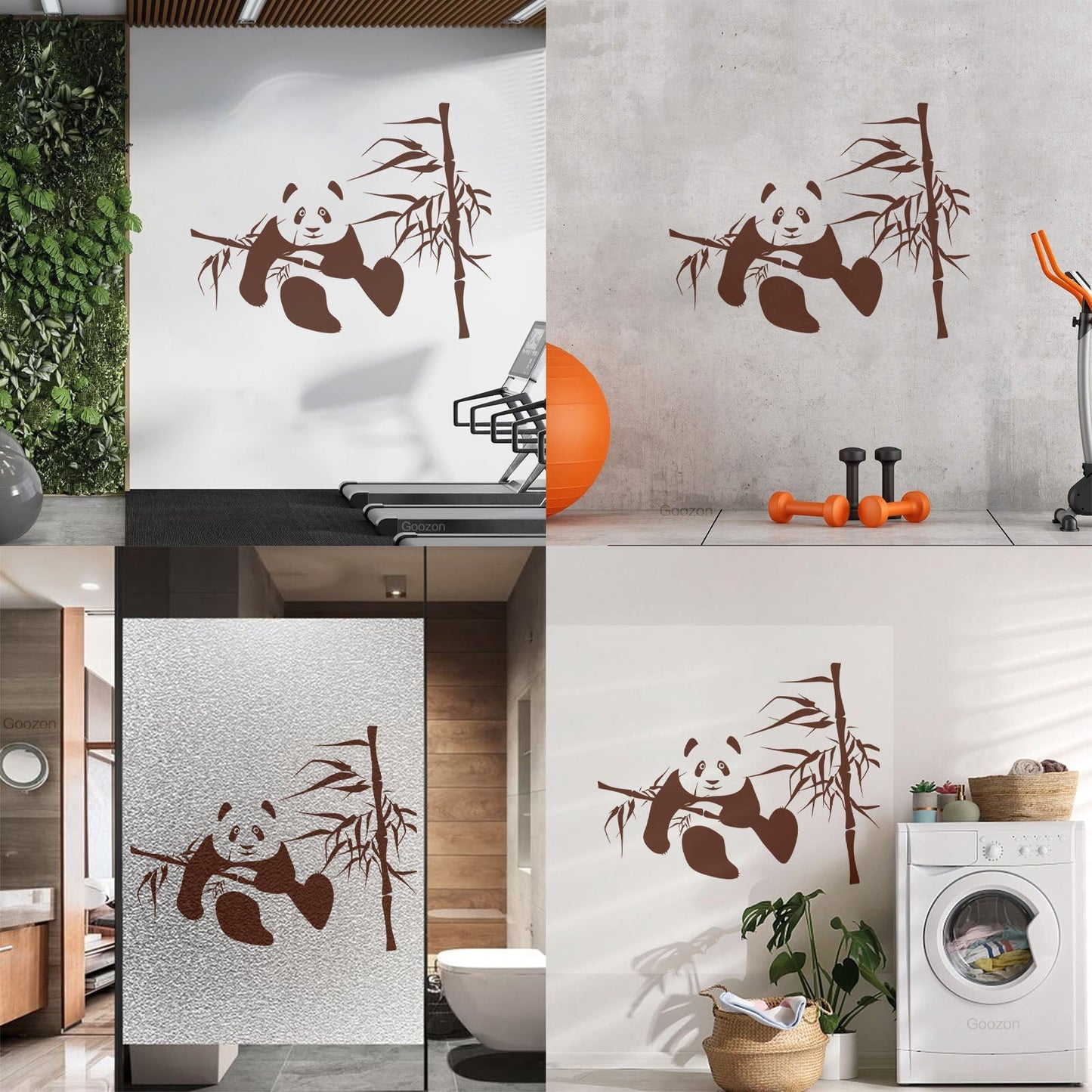Wall Decals Panda Bamboo Kids Nursery Funny Animal Do Not Damage The Wall Surface