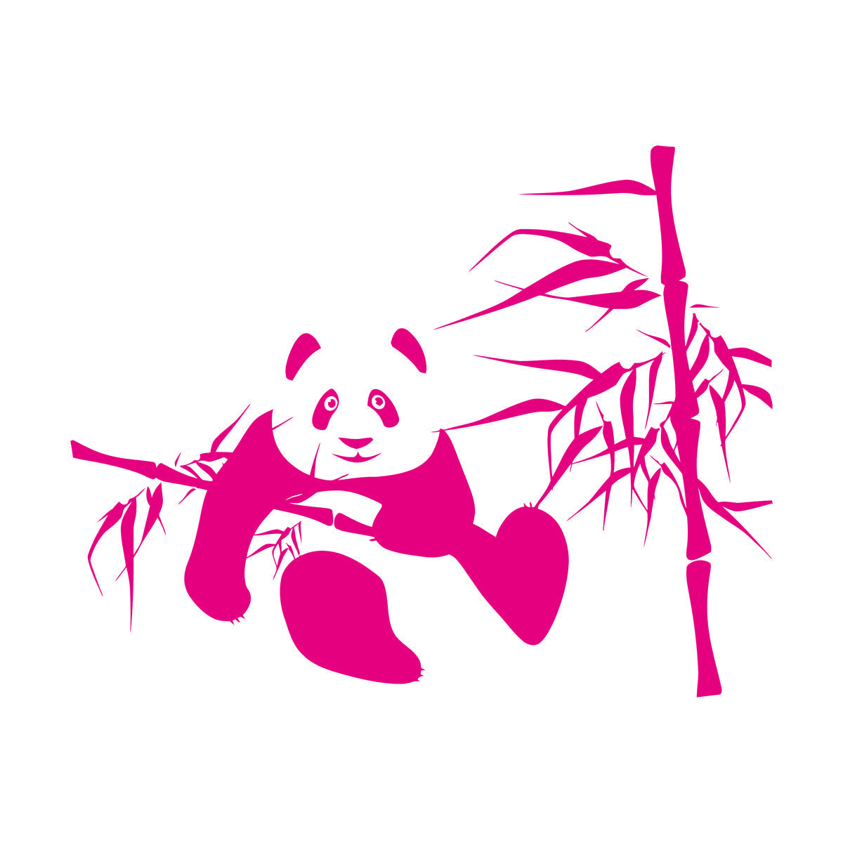 Wall Decals Panda Bamboo Kids Nursery Funny Animal Do Not Damage The Wall Surface