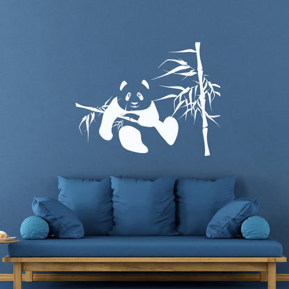 Wall Decals Panda Bamboo Kids Nursery Funny Animal Do Not Damage The Wall Surface