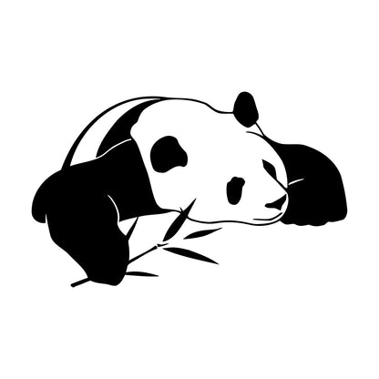 Vinyl Wall Decals Lazy Panda Funny Animal Bamboo Multi Color Selection