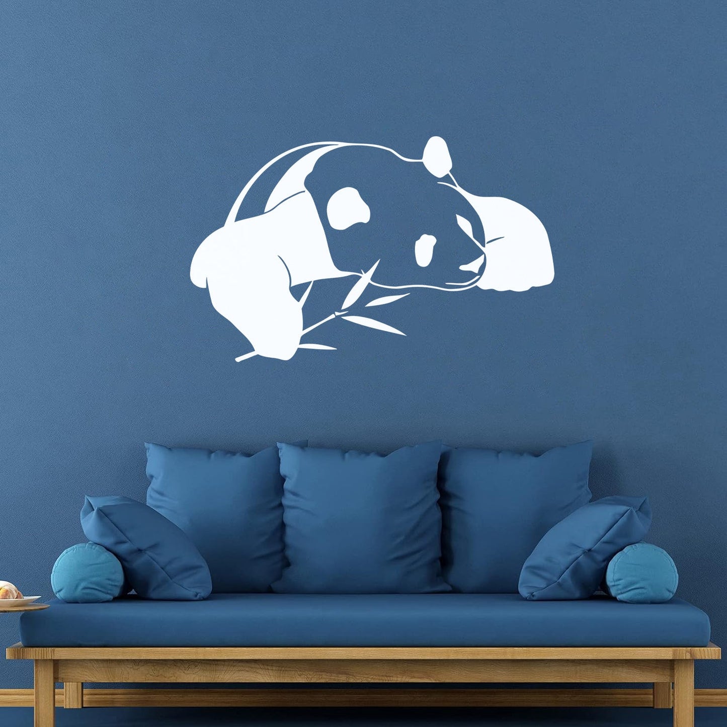 Vinyl Wall Decals Lazy Panda Funny Animal Bamboo Multi Color Selection