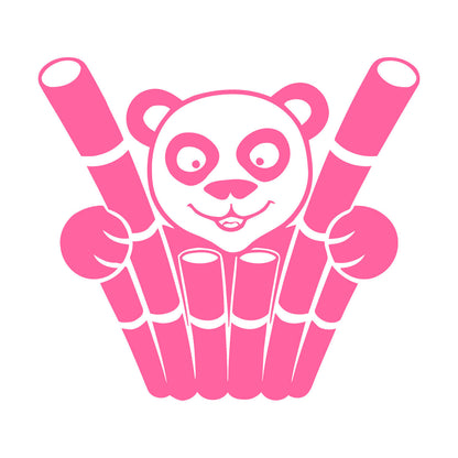 Engraving Decals Panda Funny Animal Bamboo Equipped With Transfer Film Kit
