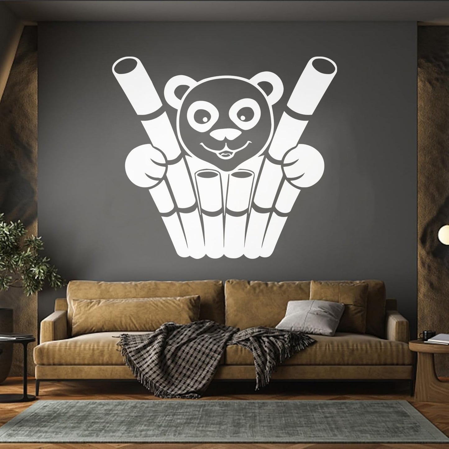 Engraving Decals Panda Funny Animal Bamboo Equipped With Transfer Film Kit