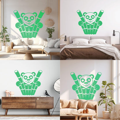 Engraving Decals Panda Funny Animal Bamboo Equipped With Transfer Film Kit